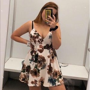 White Floral skater dress